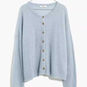 NWT Rare Madewell Bellaire Cardigan Sweater Small - Dusty Pool/Blue